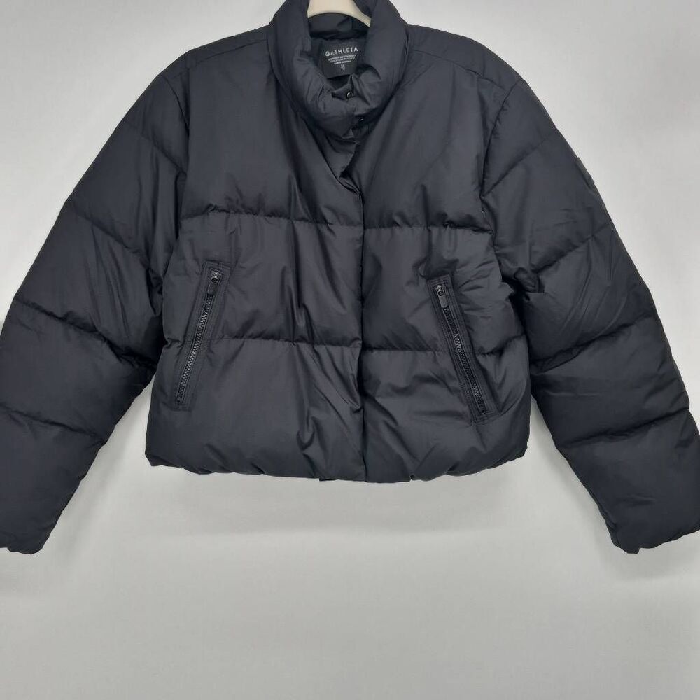 Athleta Summit Cropped Black Puffer Jacket Size XL - Picture 2 of 10